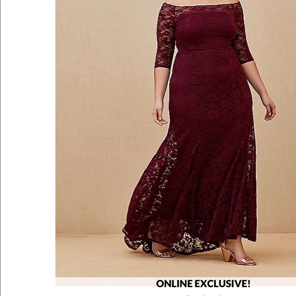 Burgundy special occasion dress